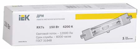 Лампа металлогалогенная ДРИ 150Вт 4200К RX7s MHN-TD IEK – №2